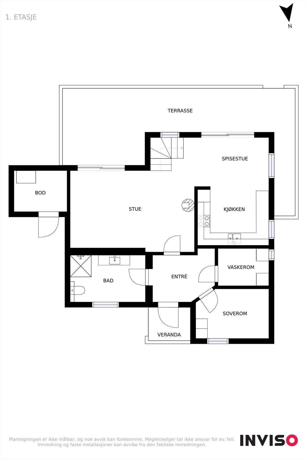 Plantegning for 1. Etasje. Galleribilde