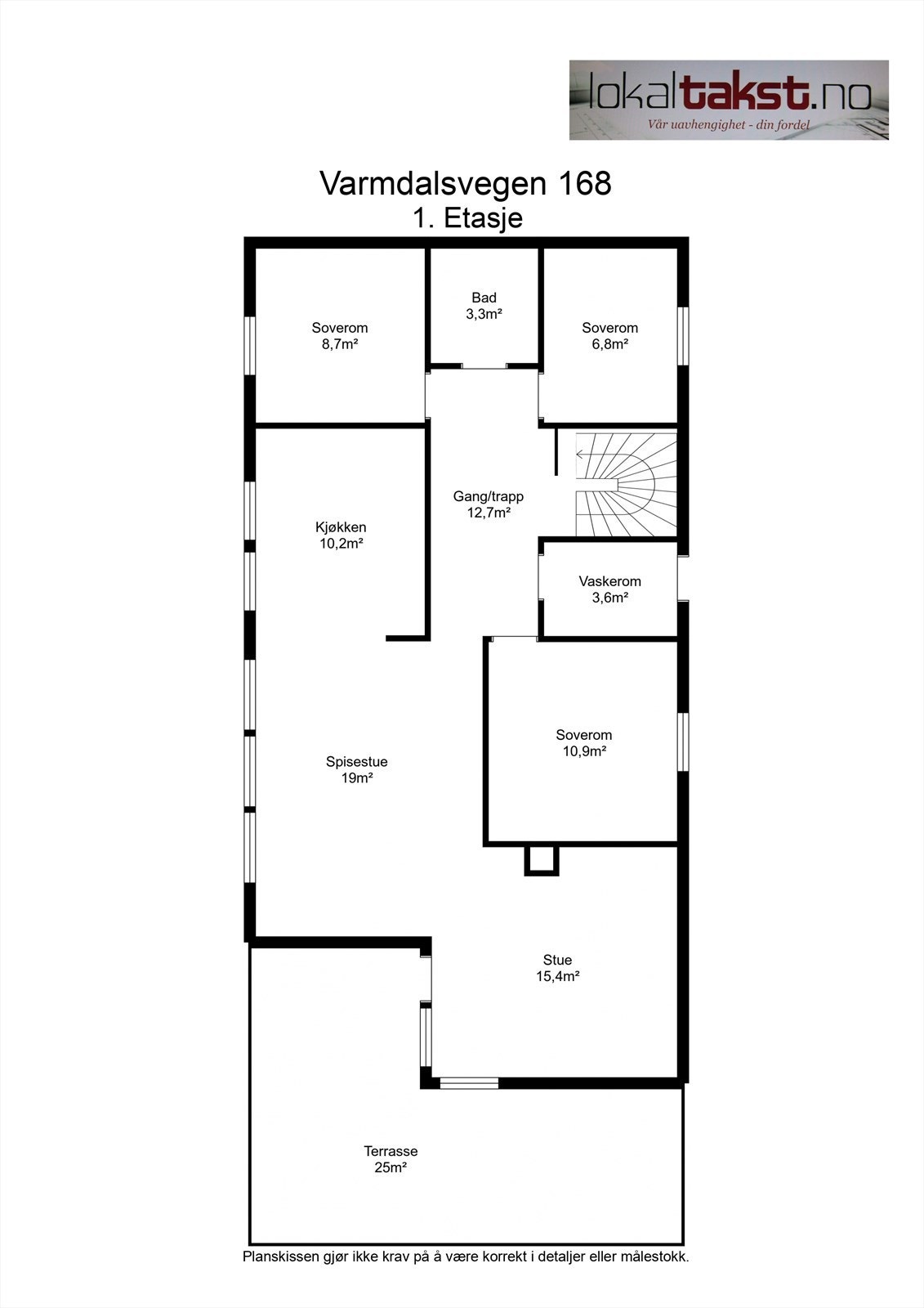 Floorplan letterhead - Varmdalsvegen 168 - 1. Etasje - 2D Floor Plan.jpg Galleribilde
