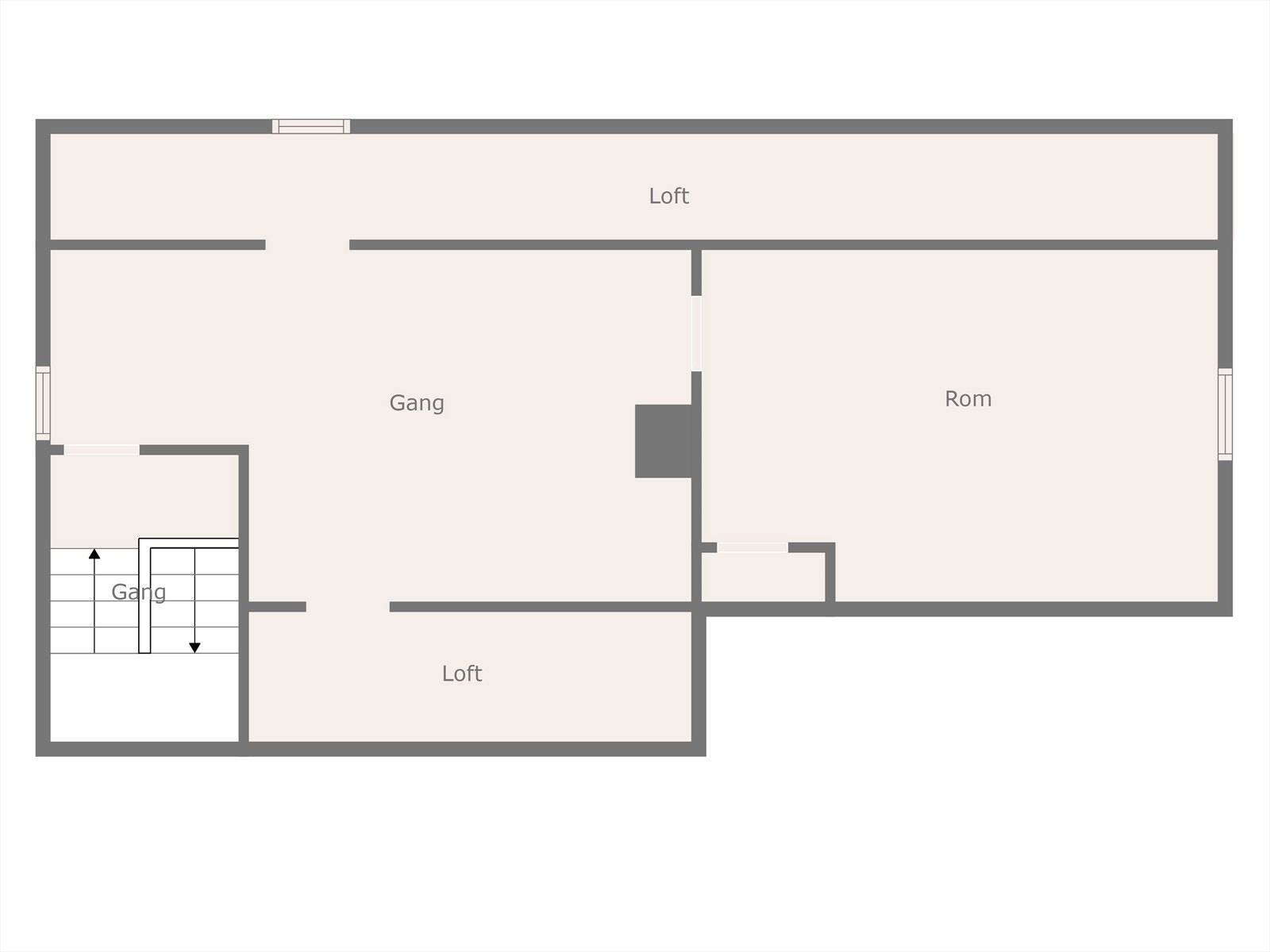 Plantegning loft. Galleribilde