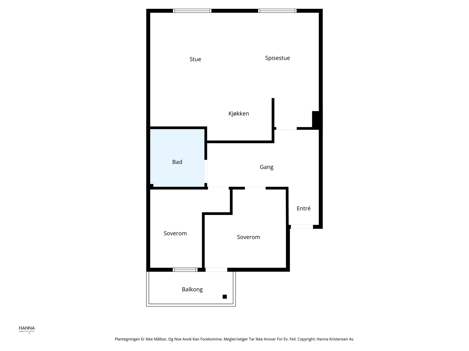 Plantegning av leiligheten Galleribilde