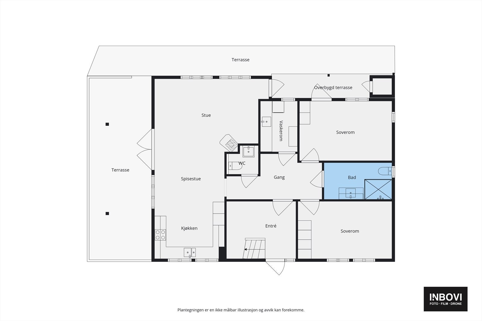 Plantegning - Svært god planløsning! Godt egnet også for personer med funksjonsnedsettelse. Galleribilde