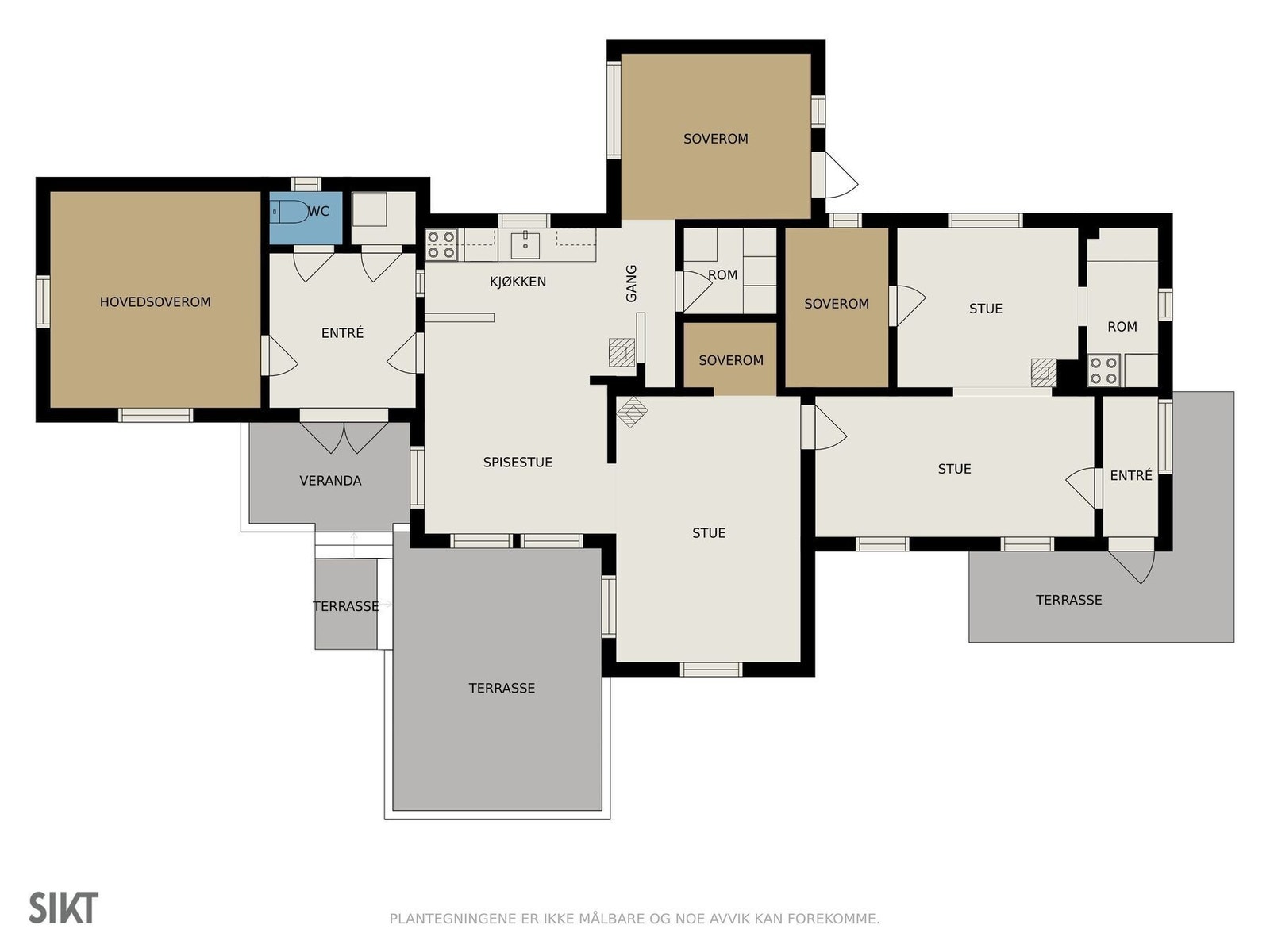 Plantegning over hytta Galleribilde