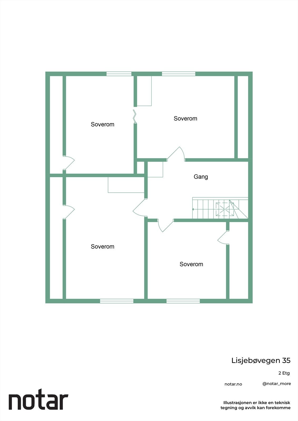Plantegning 2. etasje Galleribilde