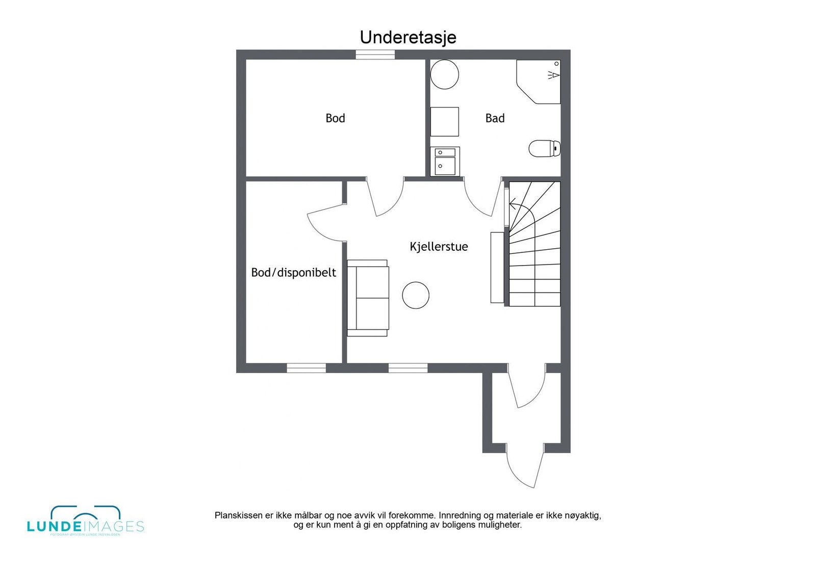 Planskisse U. etasje - ikke målbar Galleribilde