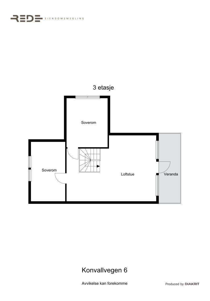 Planskisse loft (ikke offentlig bruksendret) Galleribilde