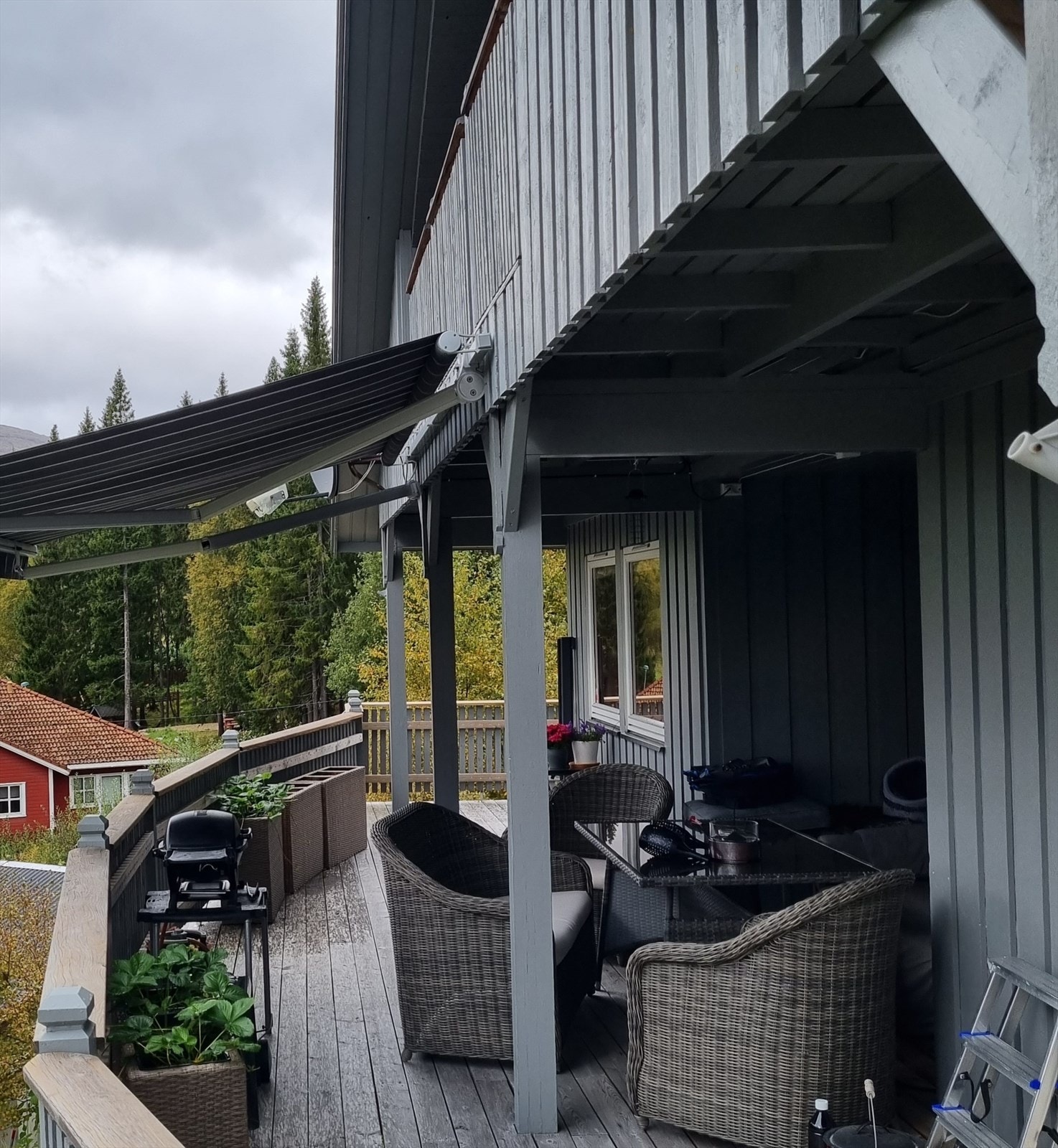 Privat bilde fra verandaen. Galleribilde