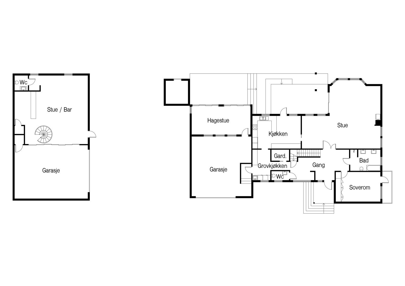 Plantegning 1.etasje Galleribilde