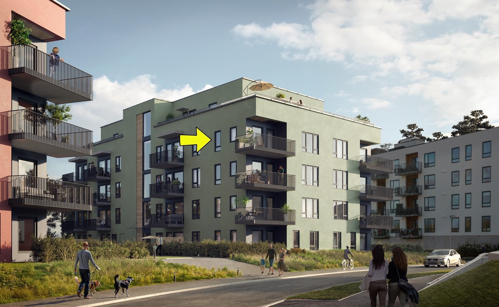 Bygg A mot eksisterende bygg.jpg Galleribilde