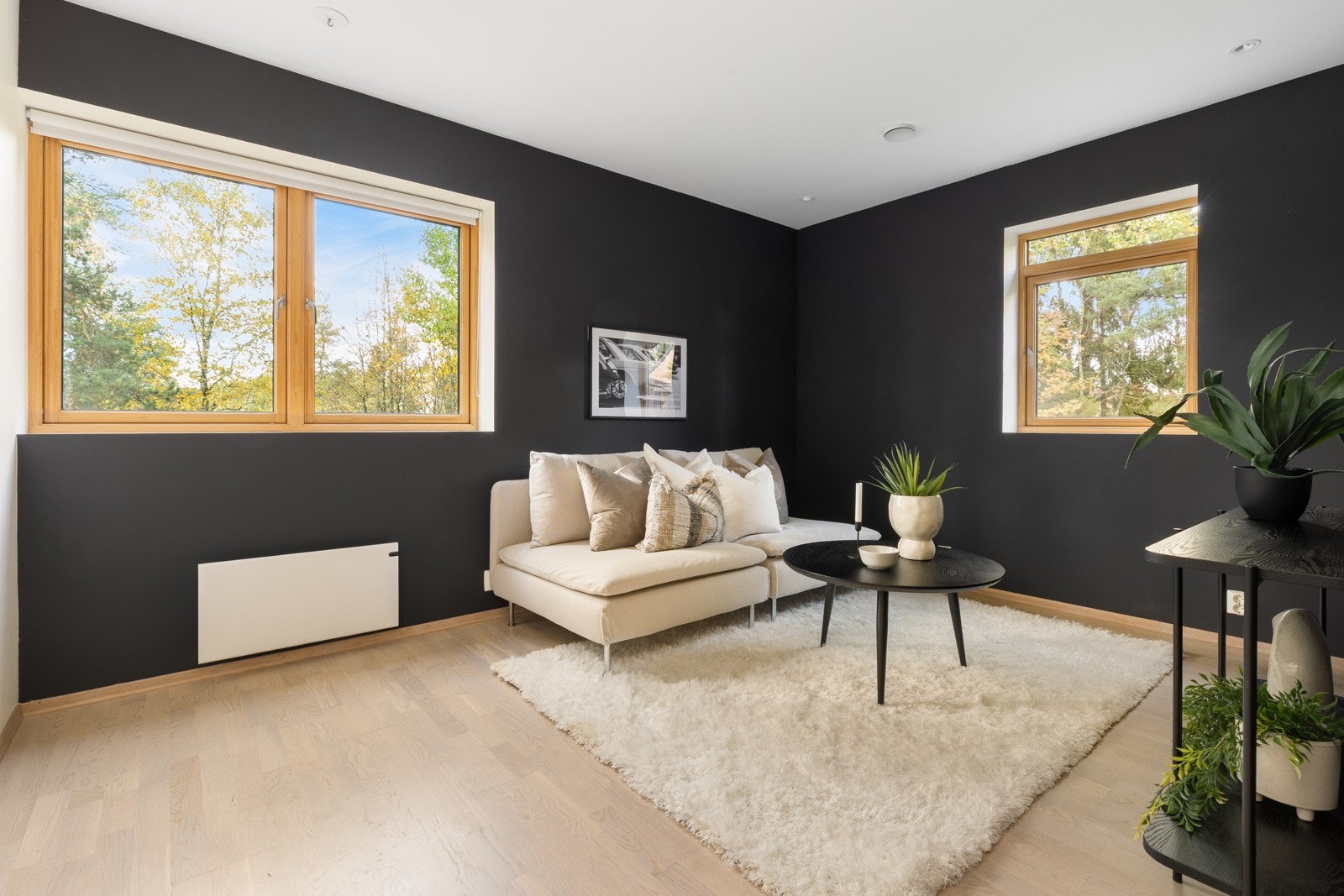 TV-stue i underetasje - her er det adkomst direkte til platting og hage Galleribilde