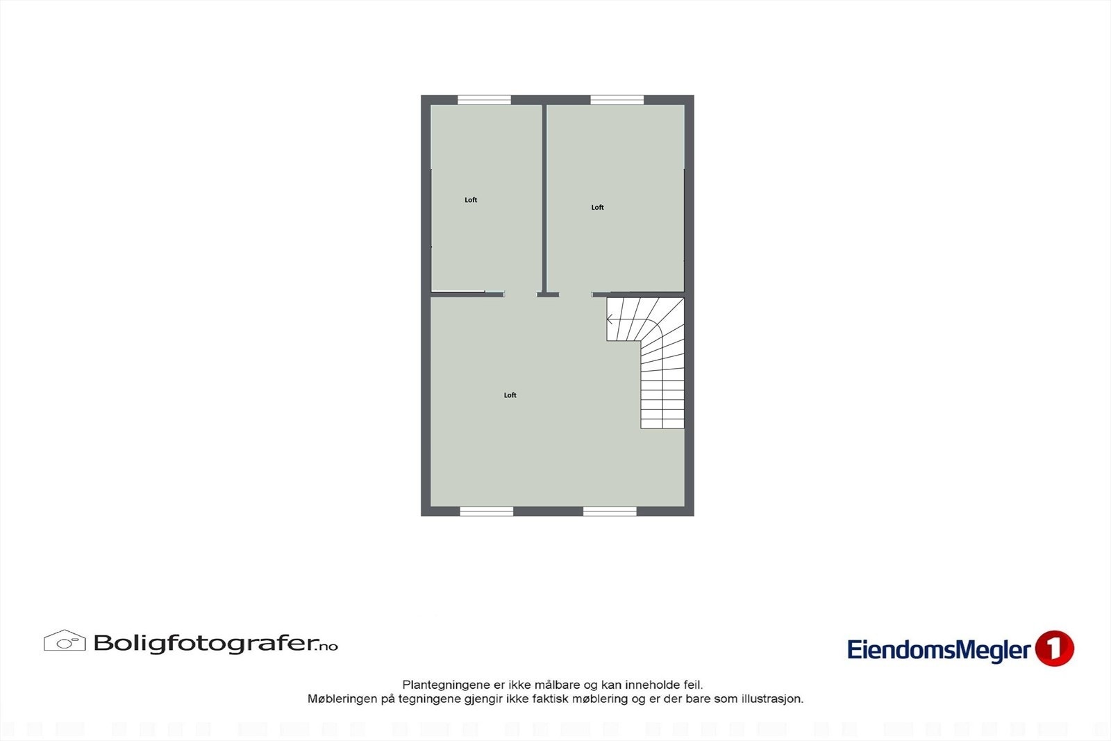 Plantegning loftsetasje Galleribilde