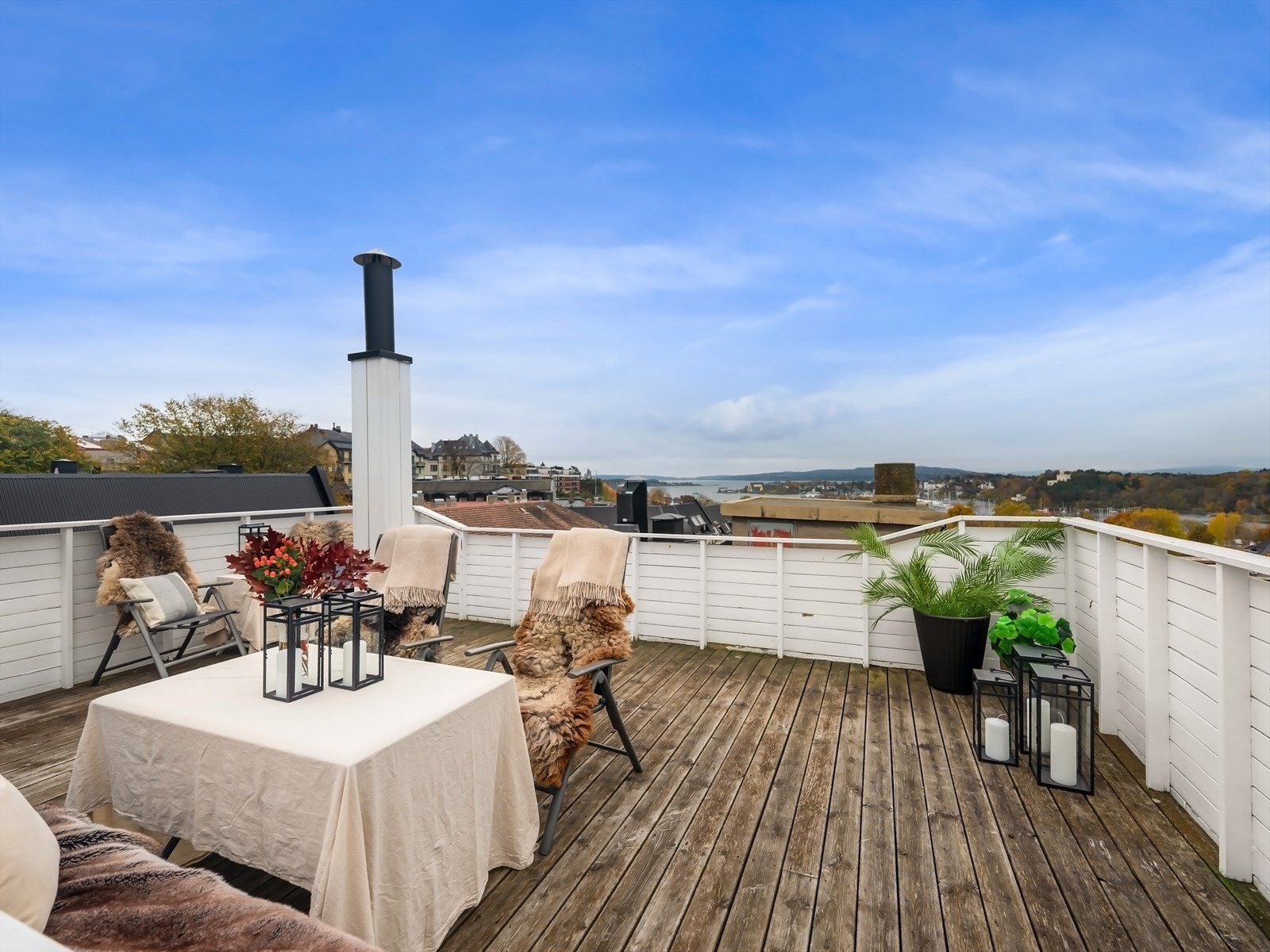 Aksjelaget har en stor, felles takterrasse. Galleribilde