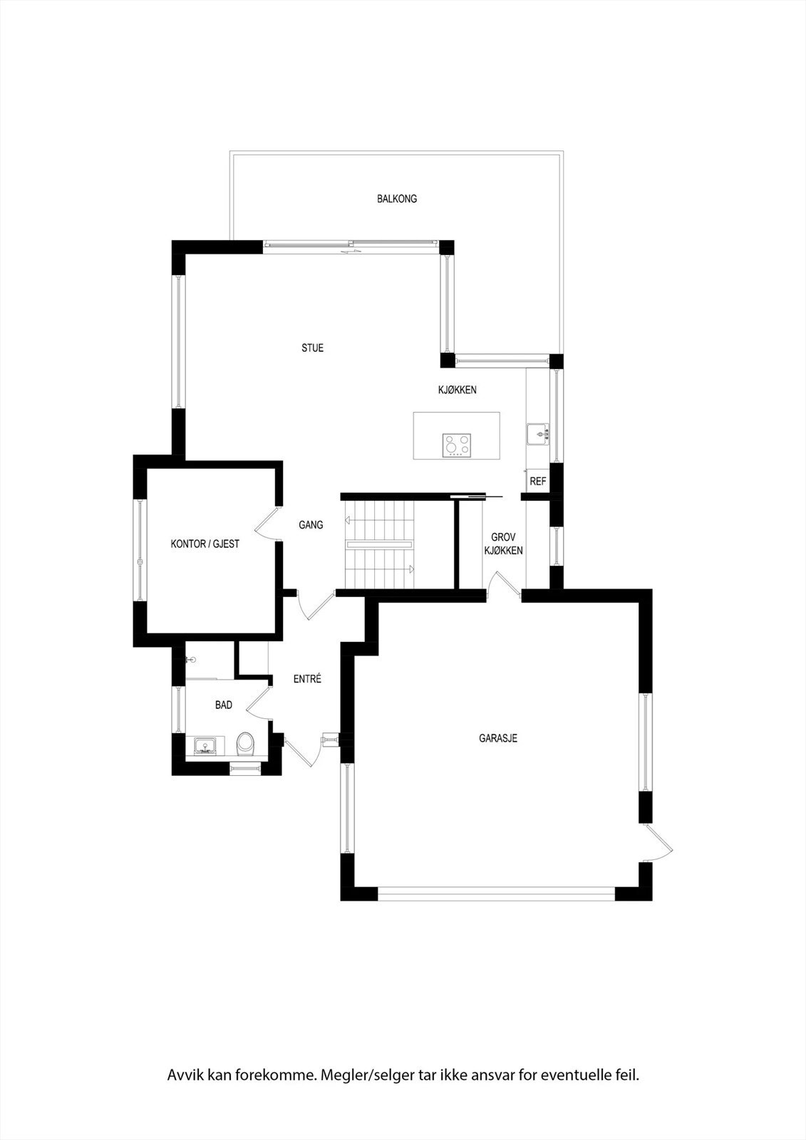 plantegning hovedetasje Galleribilde