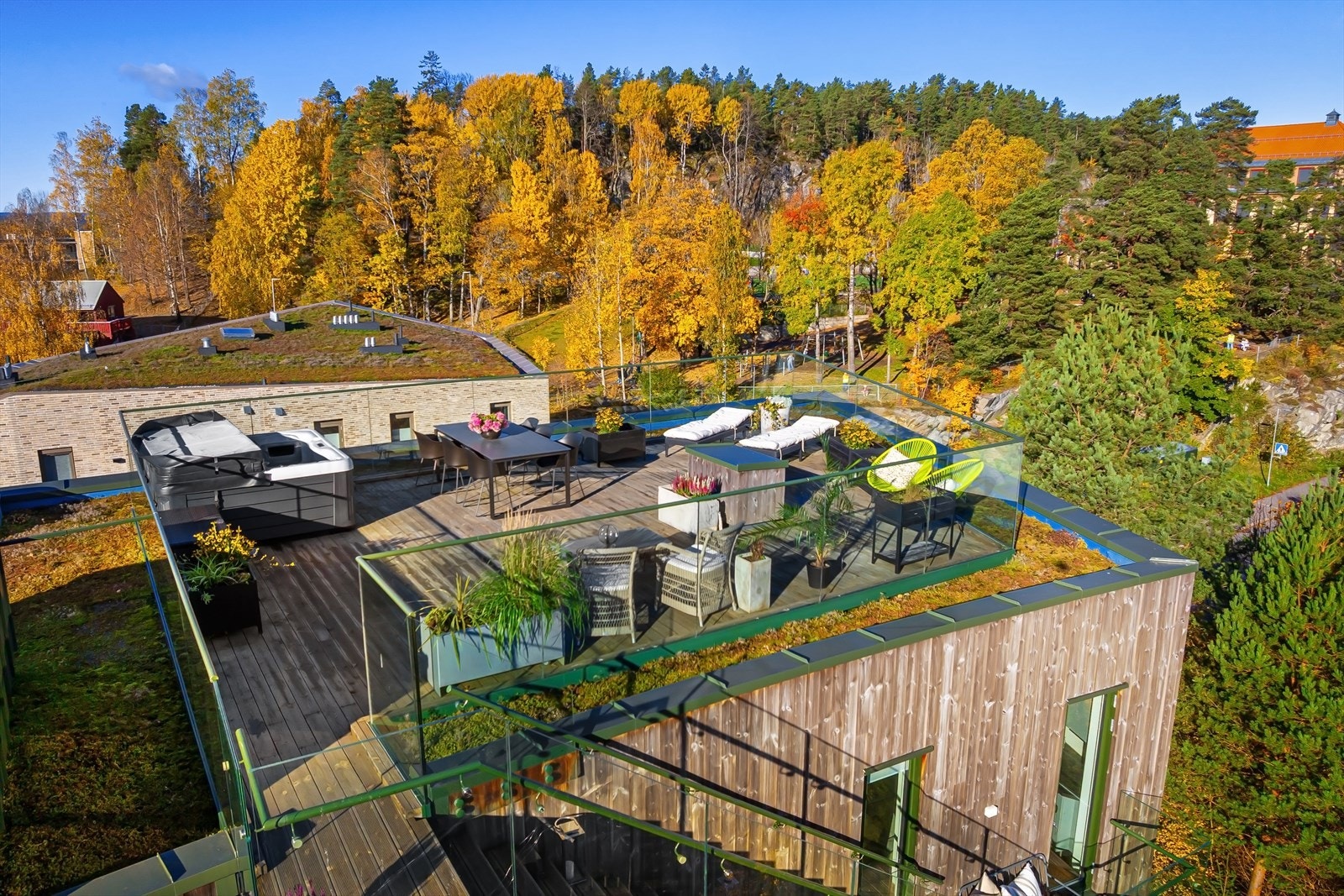 Den unike takterrassen. Galleribilde