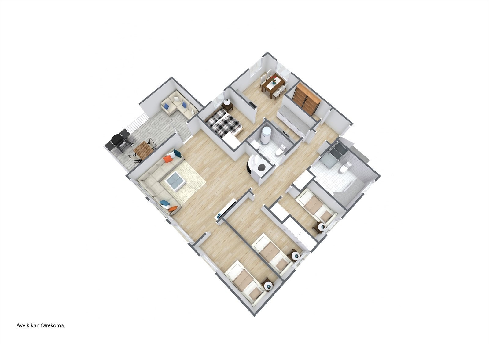 Planteikning 3D 1.etg. Galleribilde