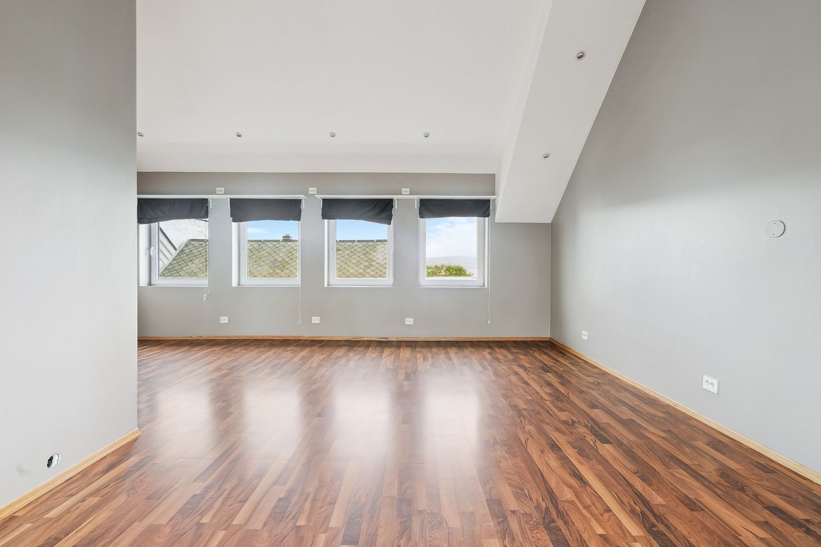 Innvendige overflater i gips. Spotter i tak og rommet er godt utstyrt med elektriske punkter. Galleribilde