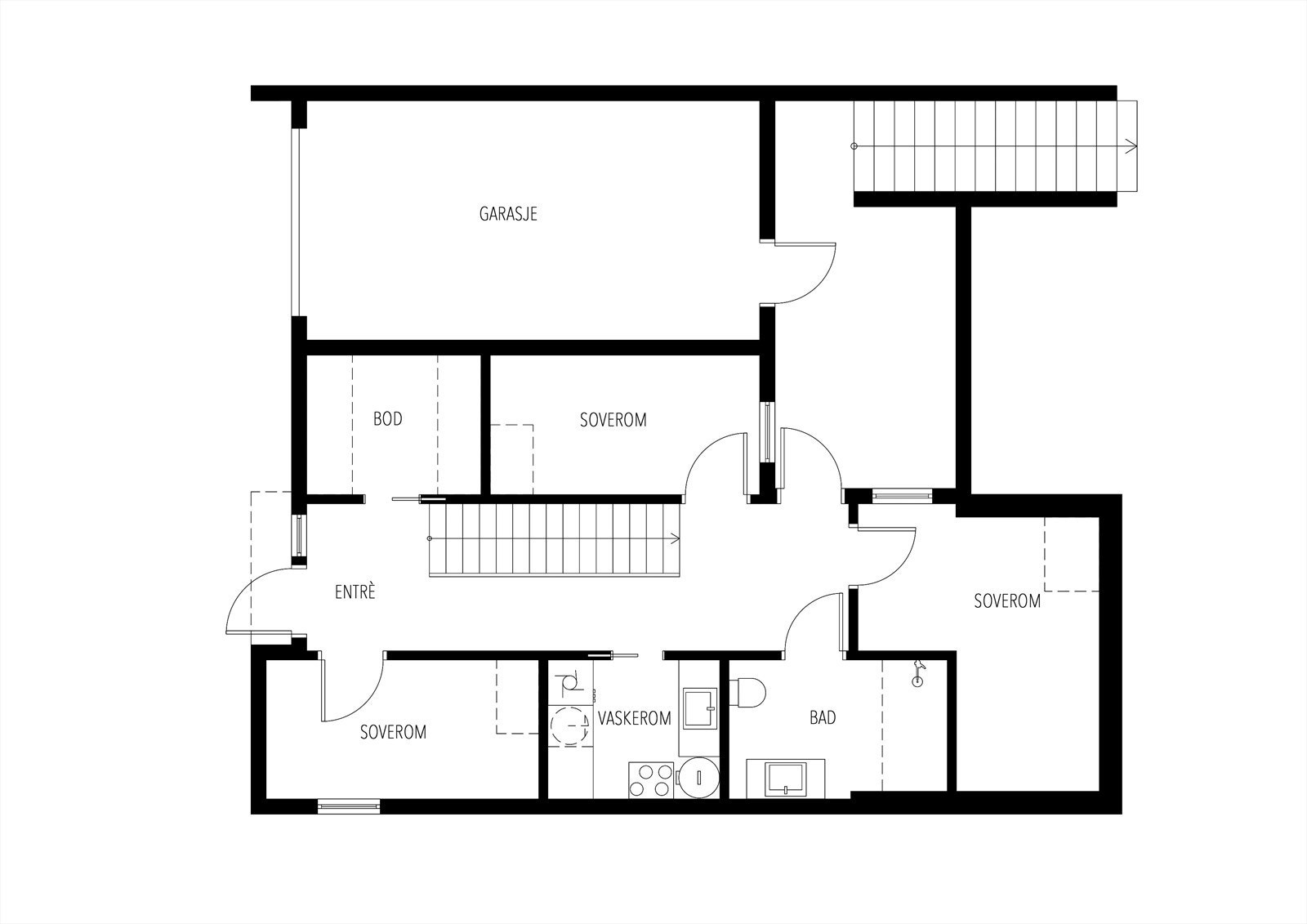 Plantegning 1. etasje Galleribilde
