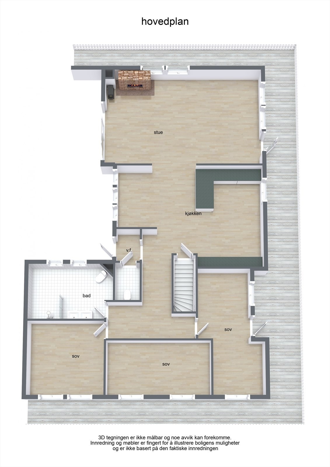 Plantegning 1. etg Galleribilde