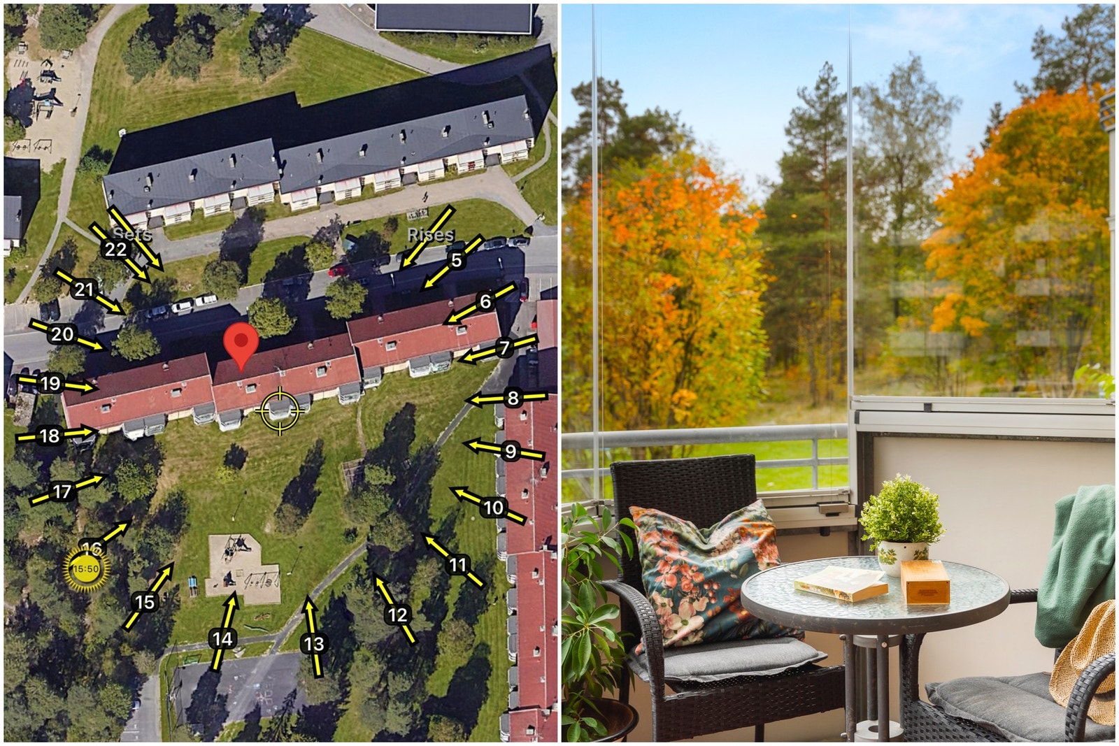 Fine solforhold på balkongen. Galleribilde