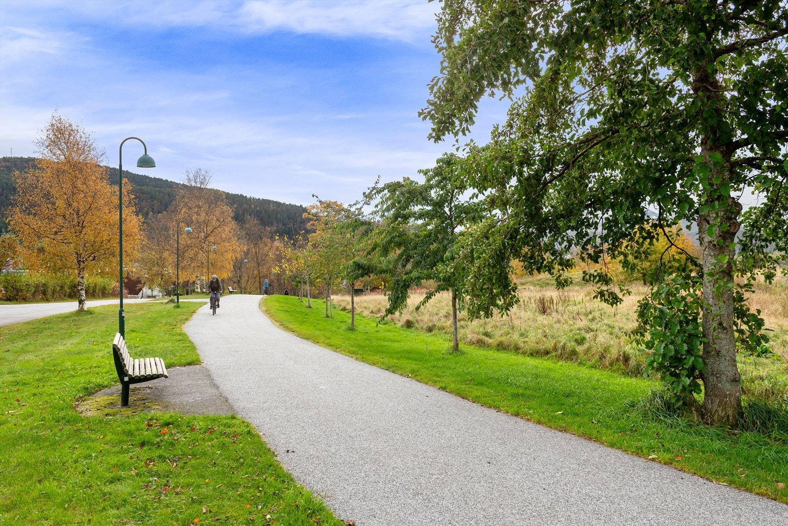 Fra området går man rett inn i asfalterte og belyste gangveger som tar deg til fine turområder rundt og ved Moa. Galleribilde