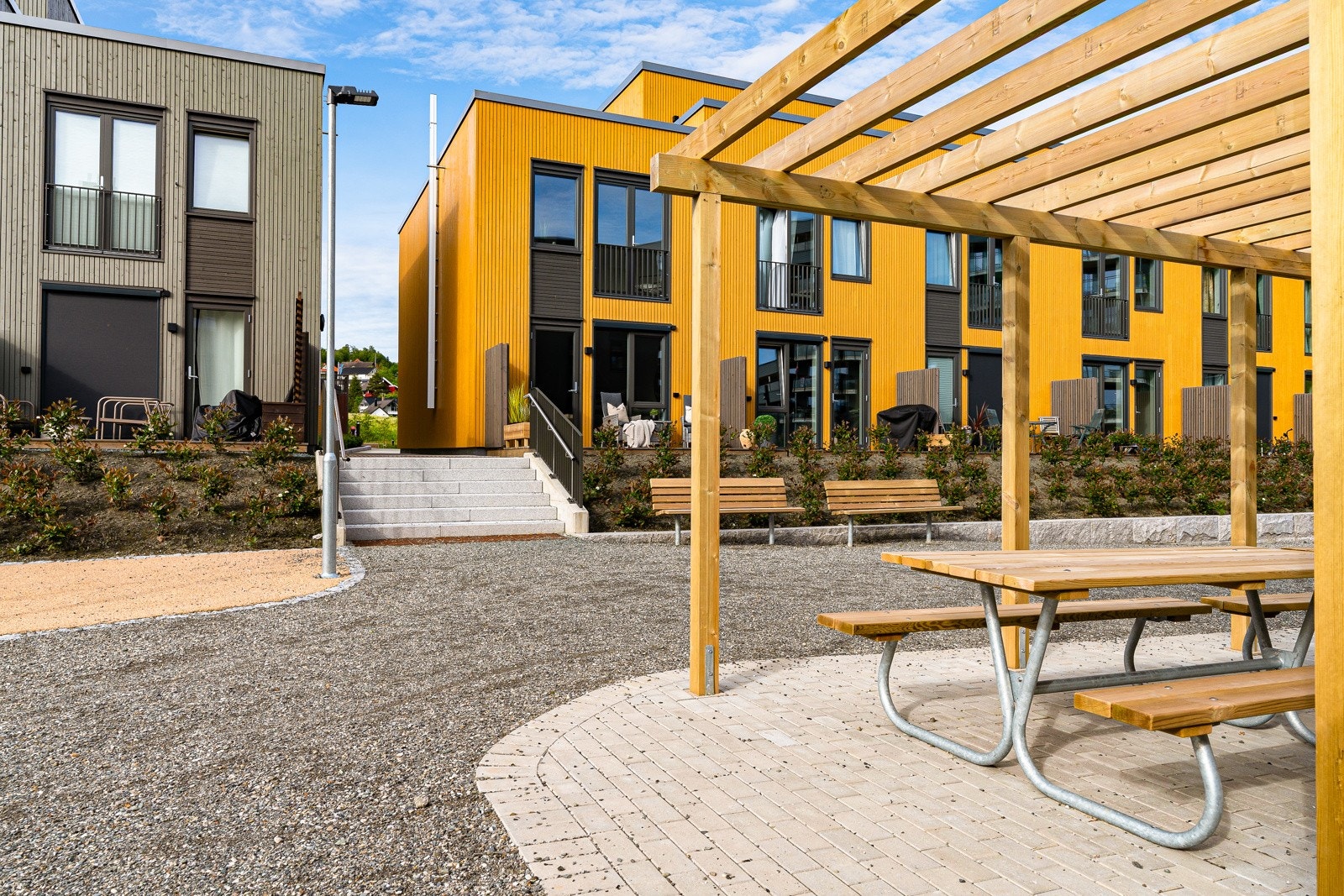 Boligområdet har svært fine uteområder som er designet for trivsel. Galleribilde