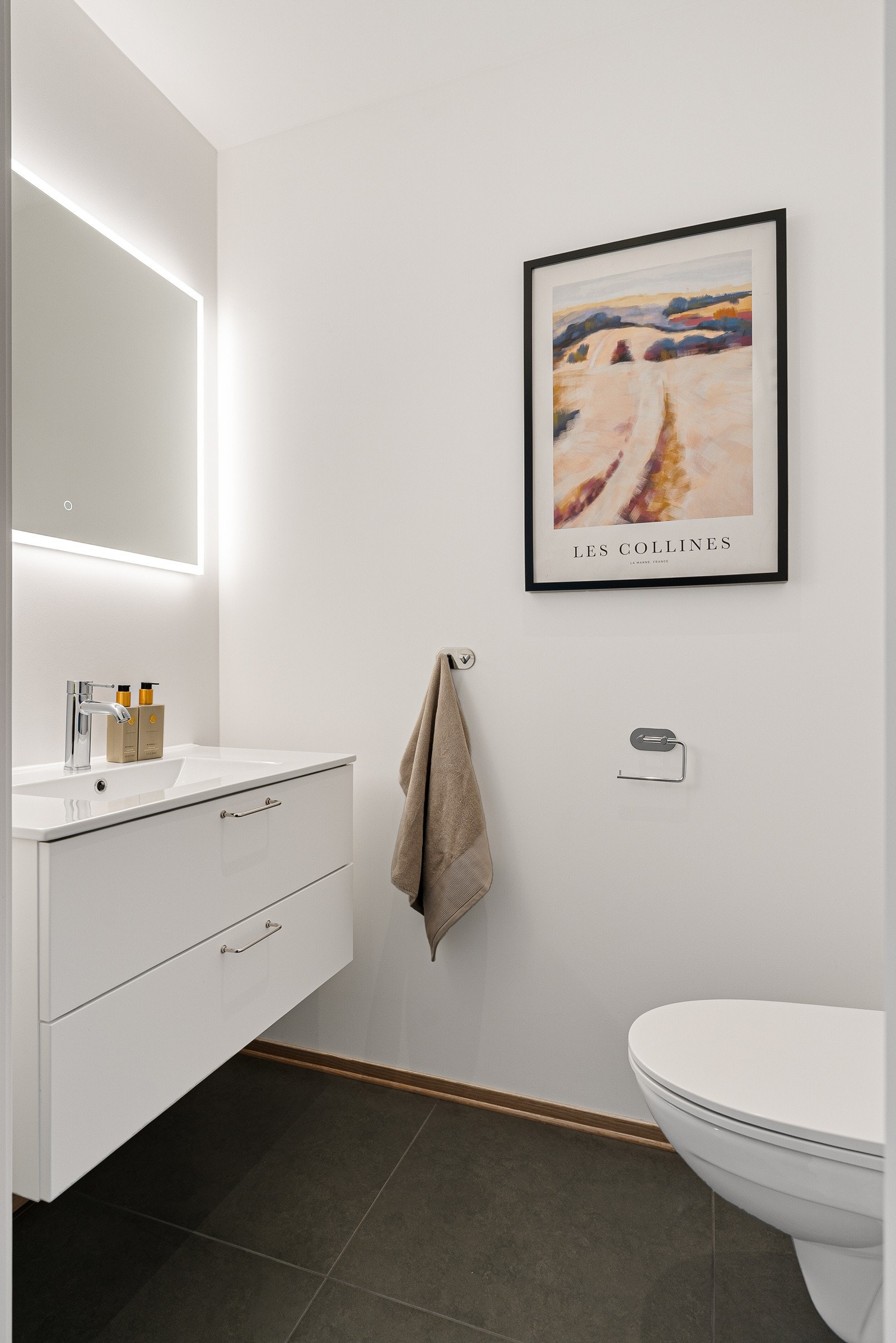 Hovedetasjen har eget gjestetoalett med inngang fra gangen Galleribilde