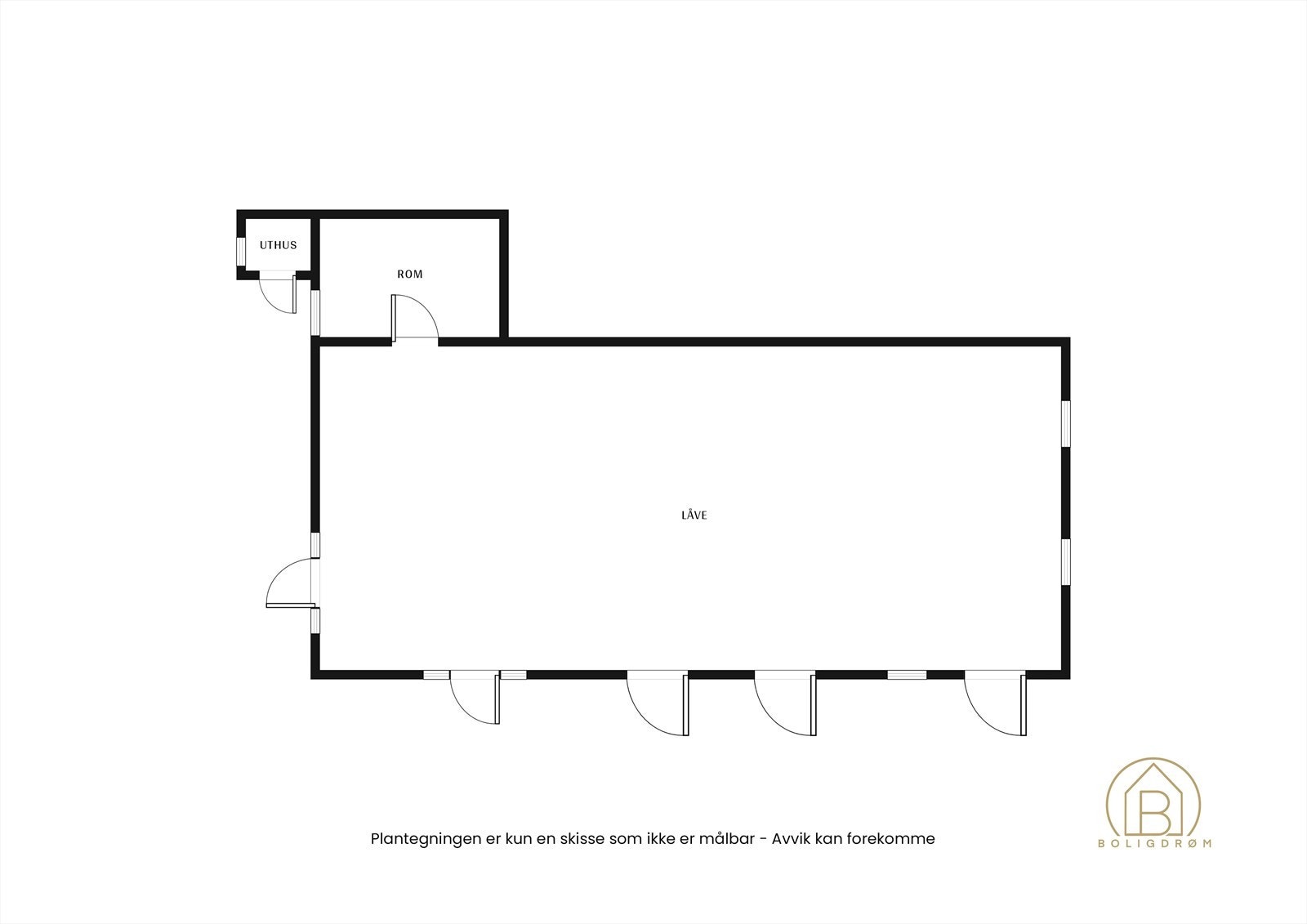 Plantegning låve. Galleribilde