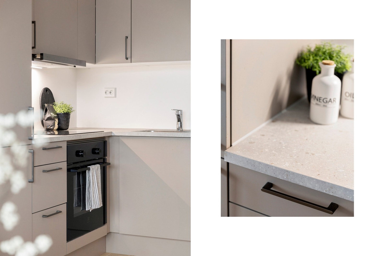 Flott kjøkkeninnredning - Det er kullfiltervifte over stekesonen. Galleribilde