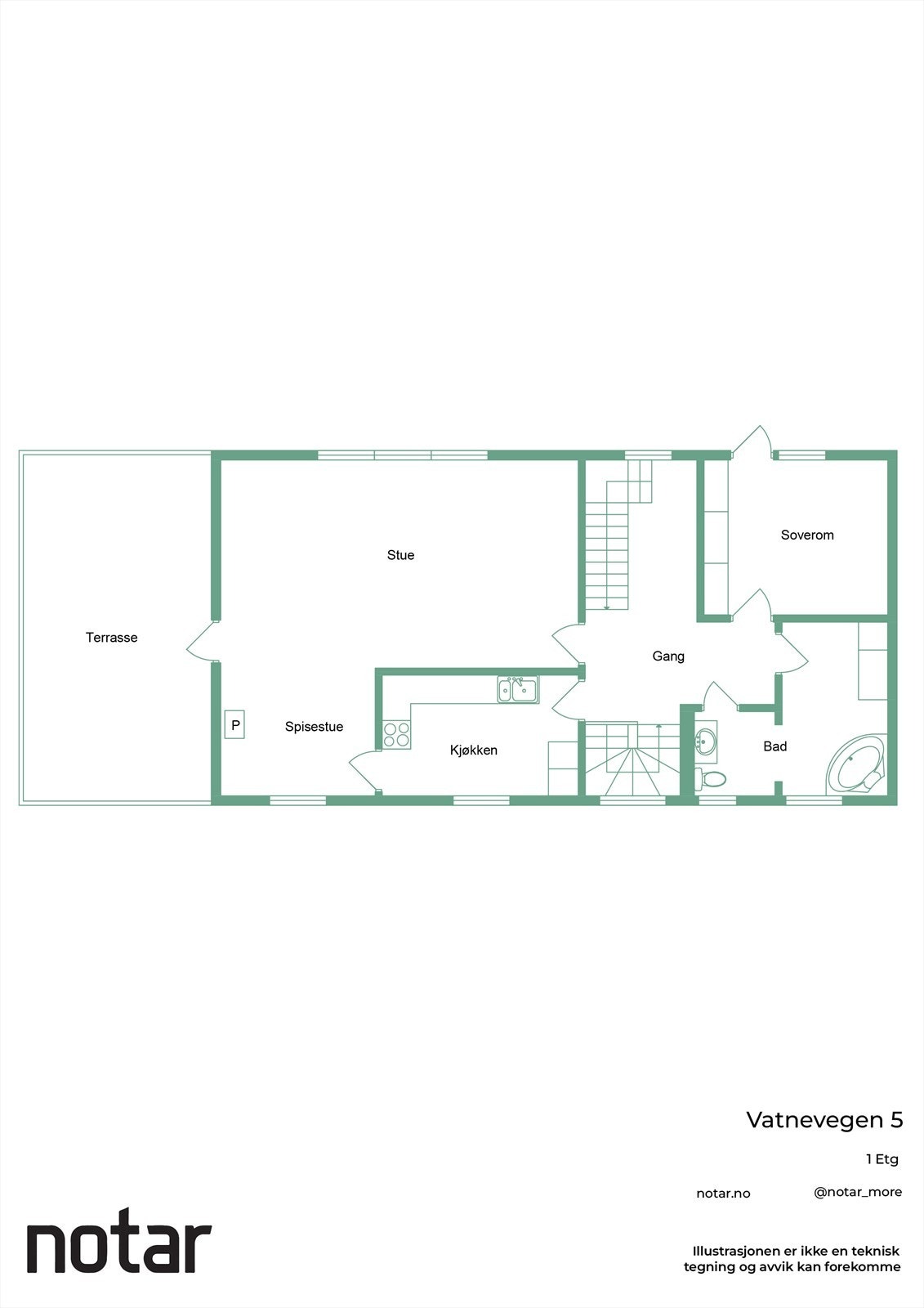 Plantegning hovedetasje Galleribilde