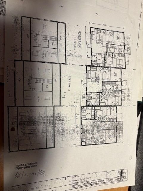 Plantegning, gjelder seksjon 1, men soverom på 11,4 og bad på 6,6 i 1 etasje er slått sammen til bad Galleribilde