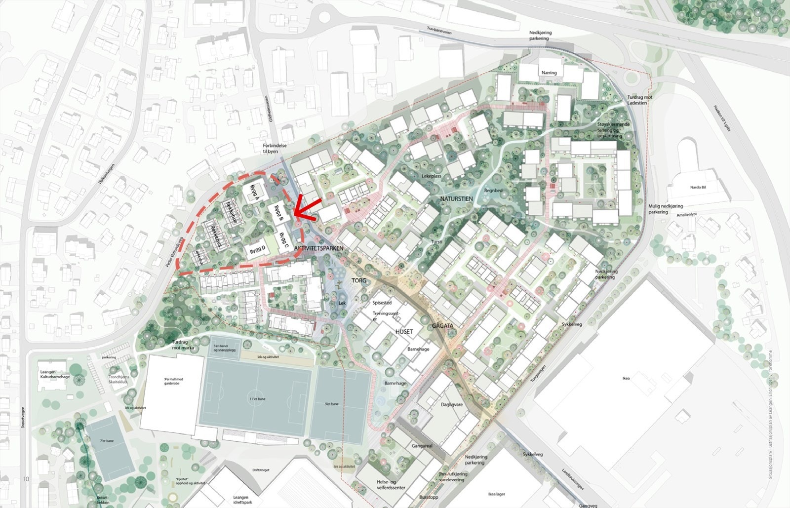 Utomhusplan for prosjektet Galleribilde