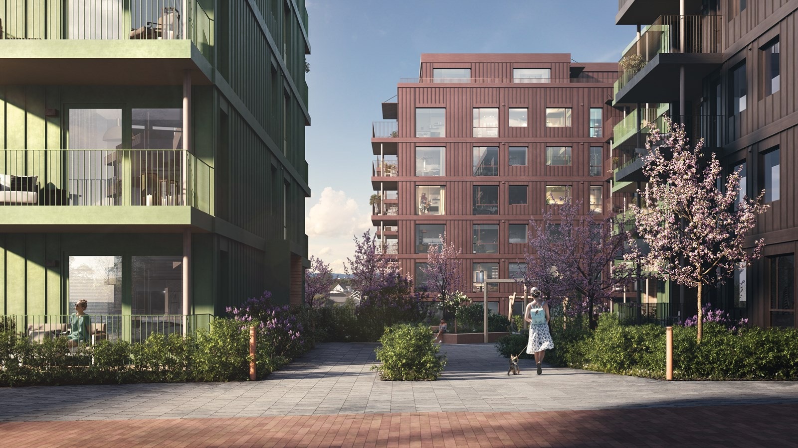 I sameiets fellesarealer er det blant annet eget sykkelrom for vask og service og gjesterom. Det er bod i kjeller og det vil bli etablert flere fellesfunksjoner med f.eks. "Huset" som blir et sosialt samlingspunkt! Galleribilde