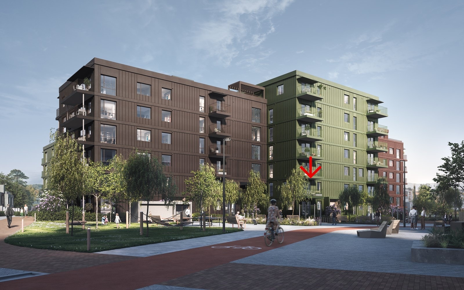 Leiligheten har en endebeliggenhet som gir ekstra herlig lysinnslipp med vinduer på to sider av leiligheten. Bygget og leiligheten ferdigstilles før jul og er estimert til månedsskifte nov/des Galleribilde