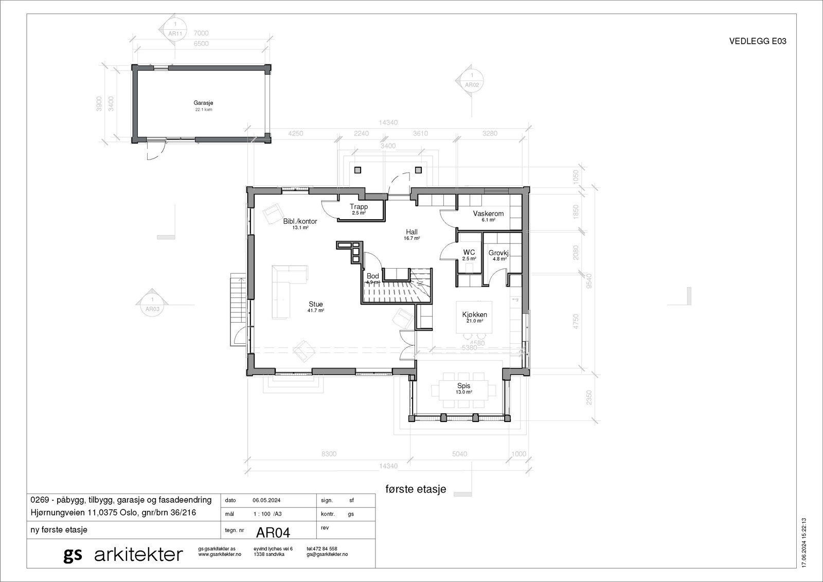 Plantegning 1 etasje Galleribilde