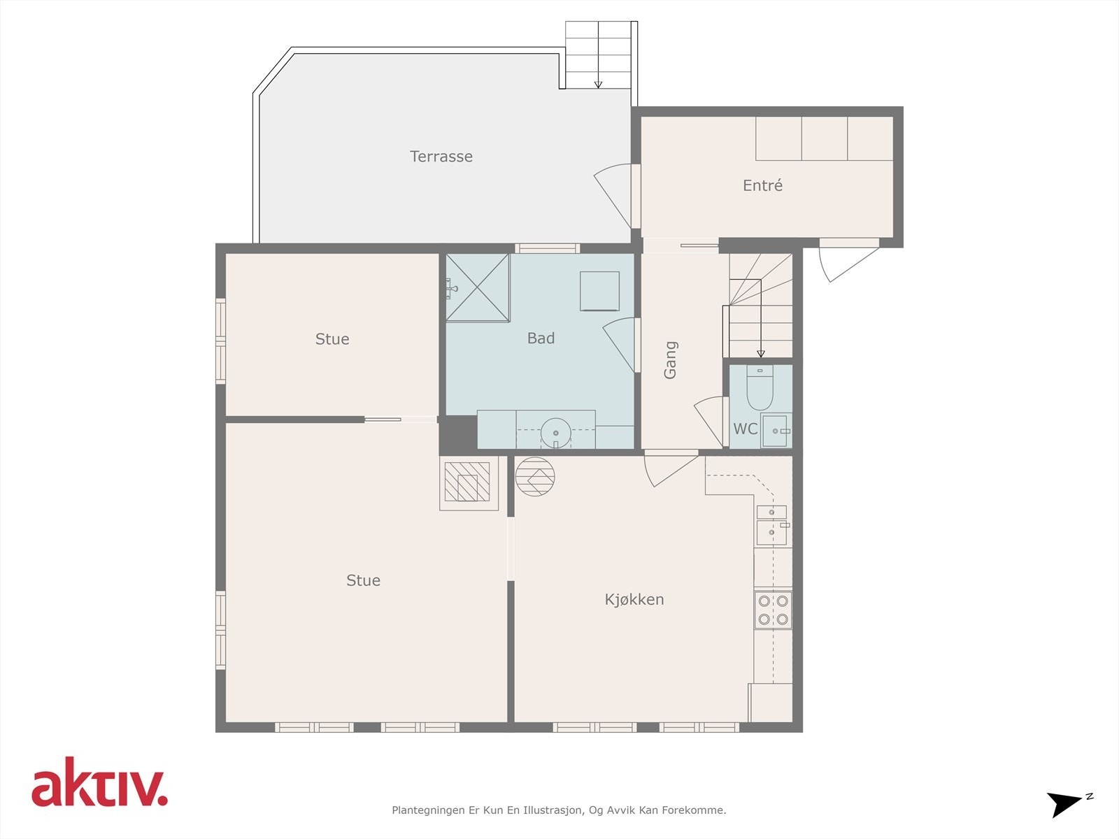 Plantegning 1.etasje Galleribilde