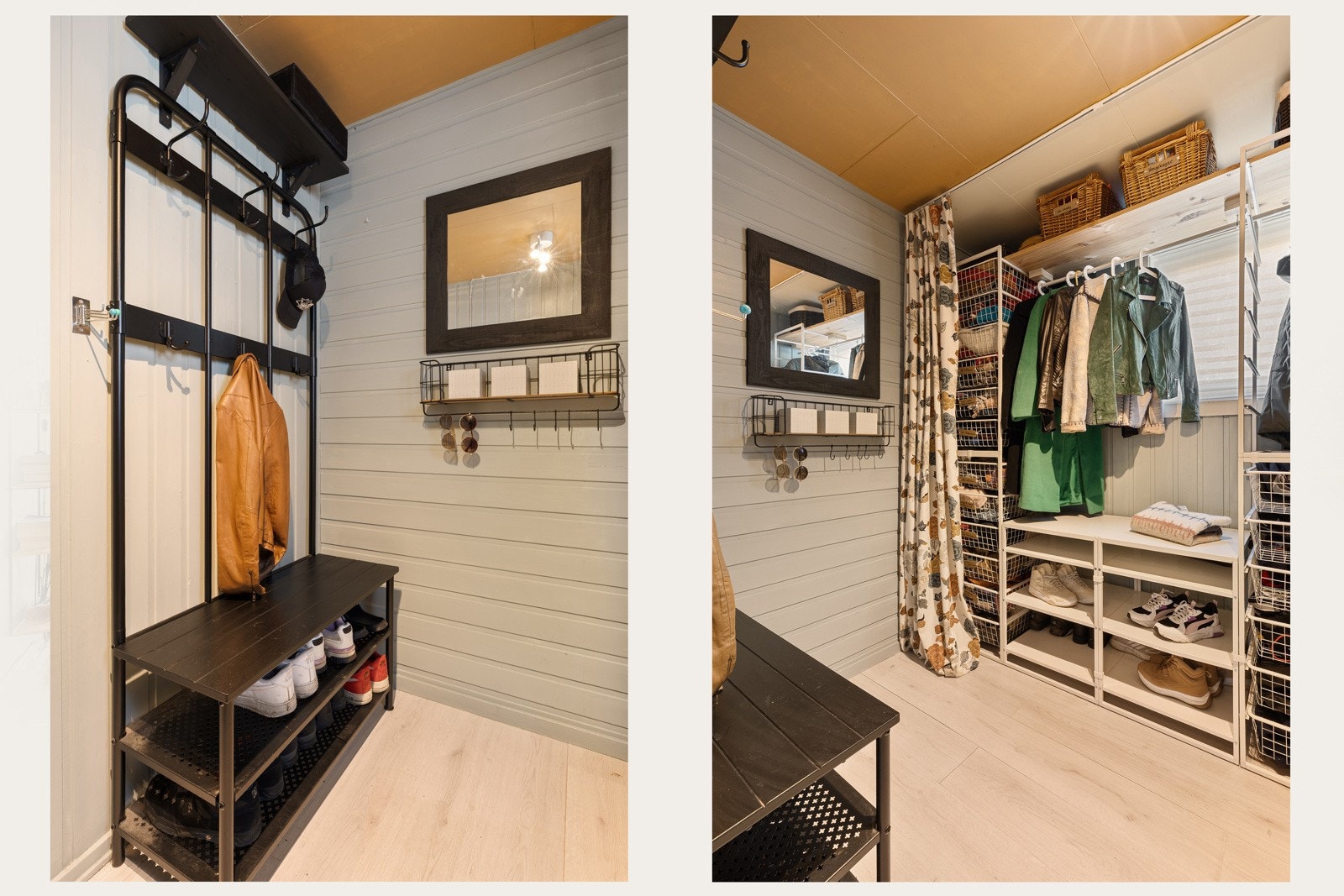 Romslig gang/entré med gode oppbevaringsmuligheter Galleribilde