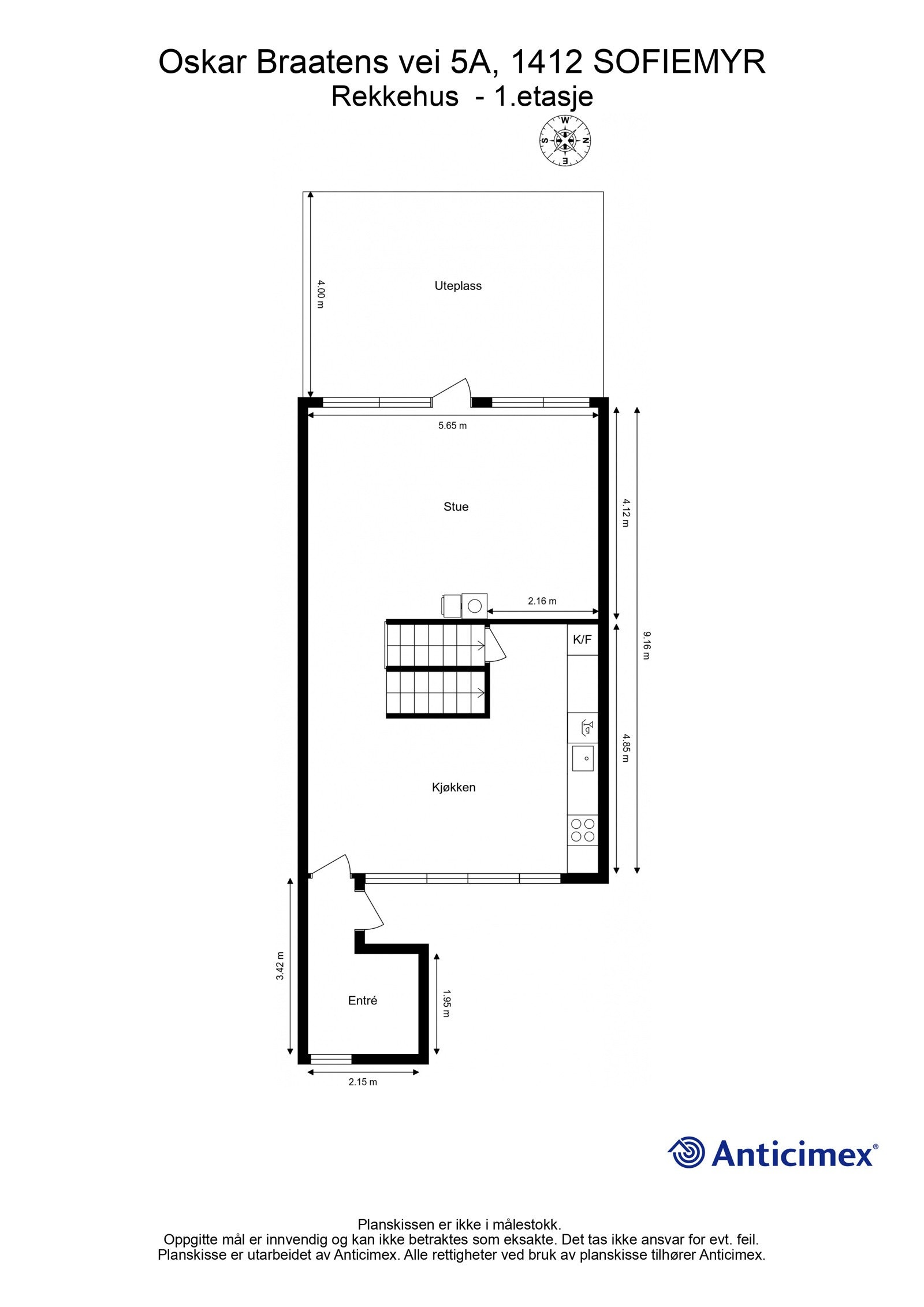 Plantegning 1. etasje Galleribilde