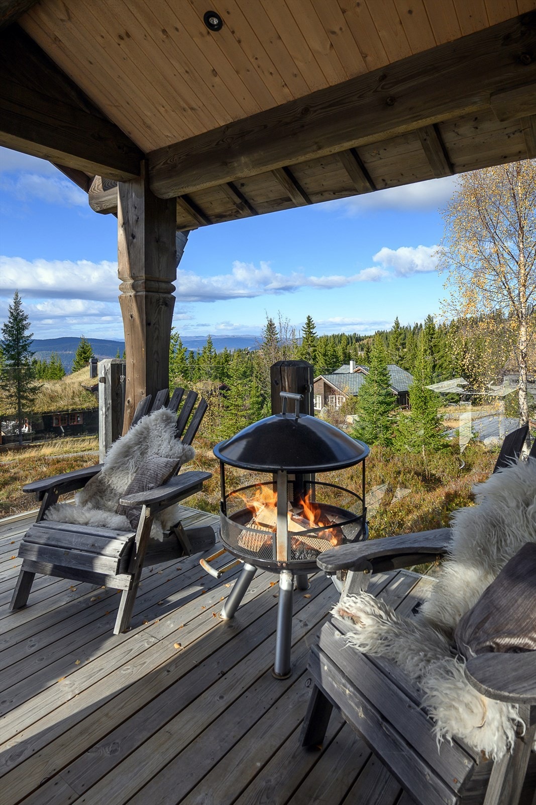 Her kan du nyte solen og de fine omgivelsene gjennom hele dagen. Galleribilde