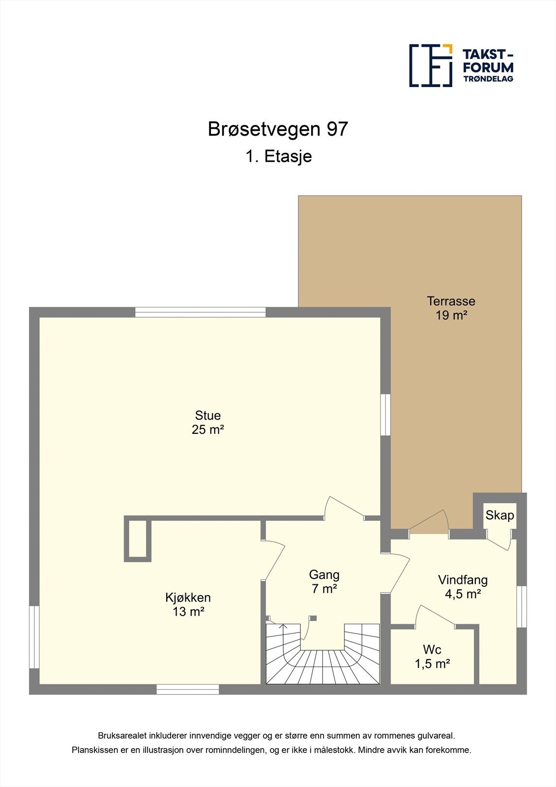 Planskisse 1. etasje Galleribilde