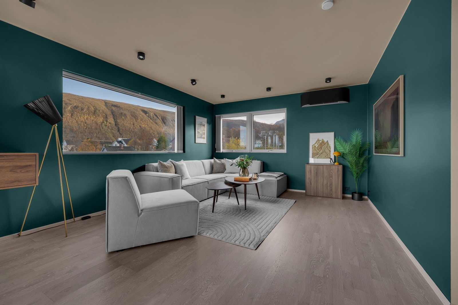 Store vindusflater slipper inn fint naturlig lys Galleribilde