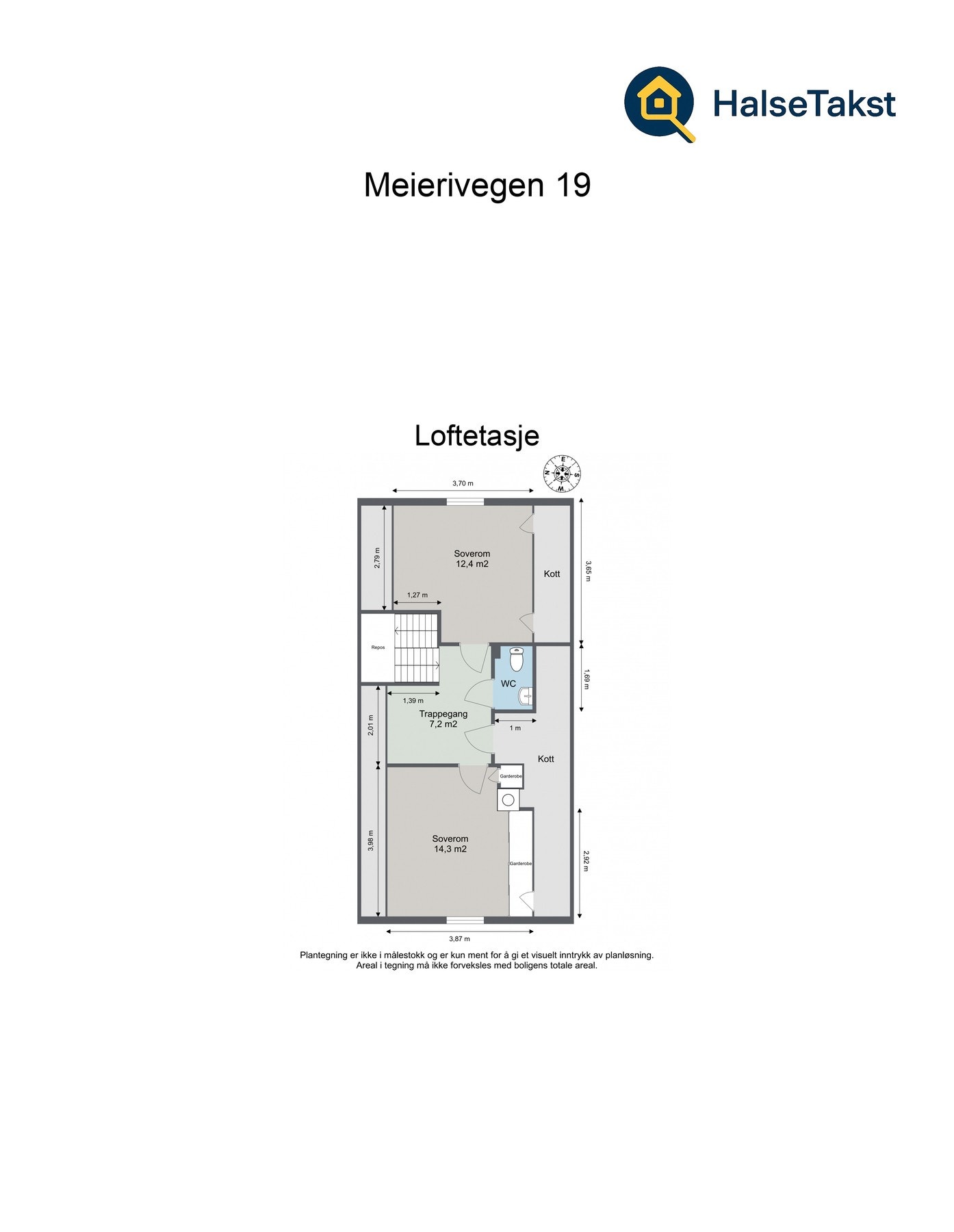 Plantegning loftetasje. Galleribilde