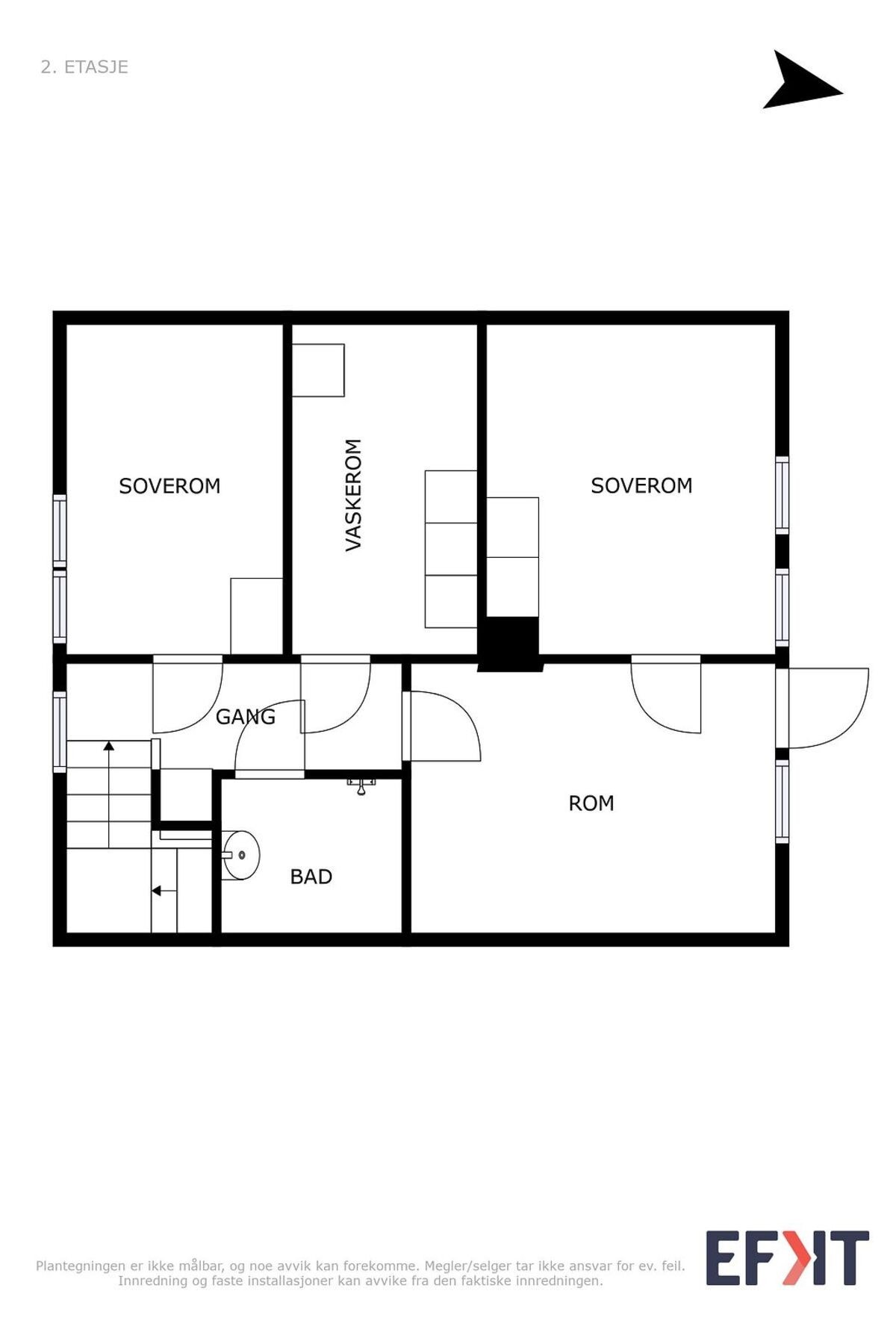 plantegning andre etasje - Kårhus. Galleribilde