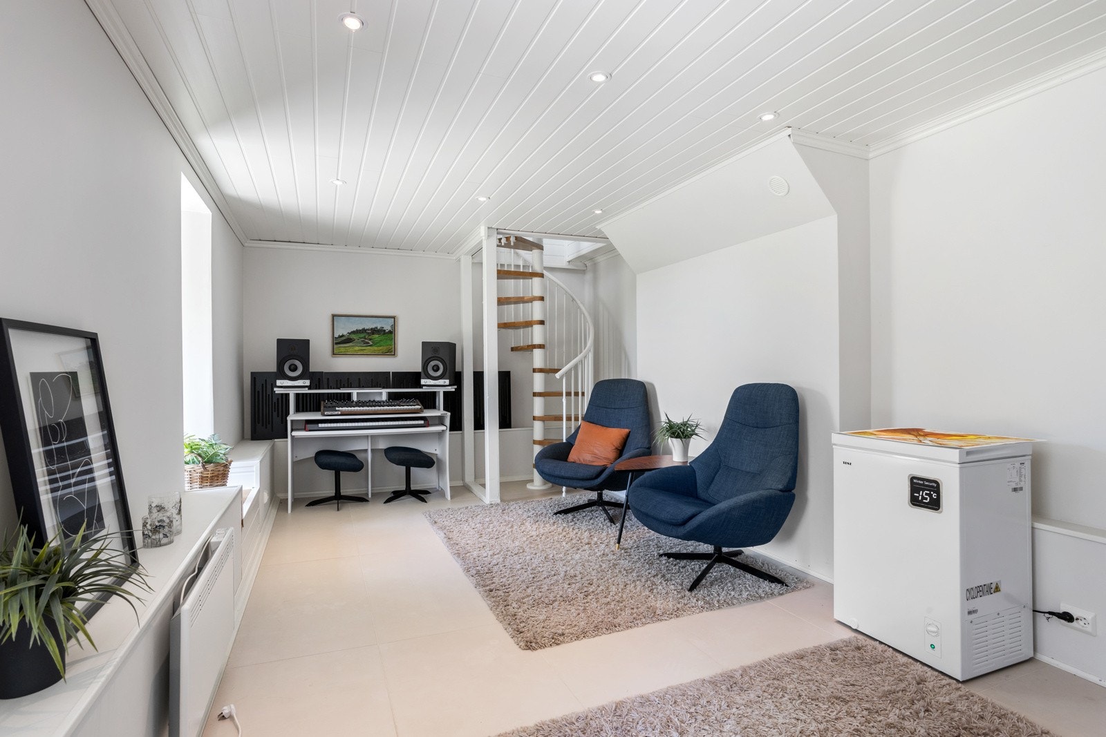 Kjellerstue med utgang til platting og hage Galleribilde