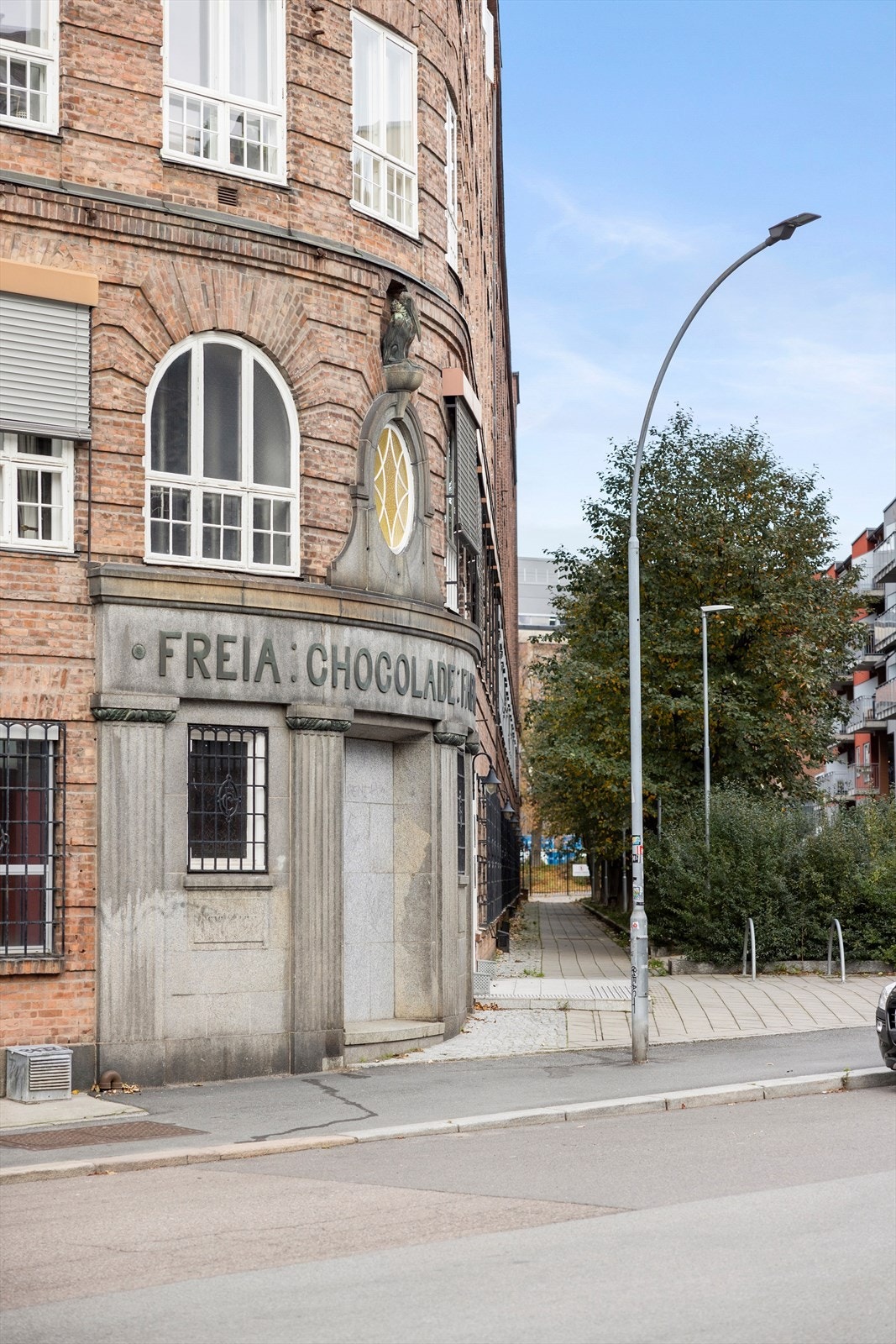 Den gamle fasaden til Freia fabrikken. Galleribilde