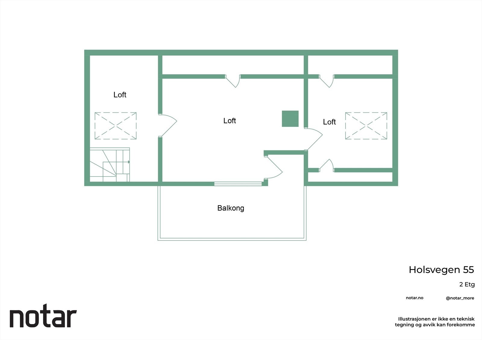 Plantegning loftetasje. Galleribilde