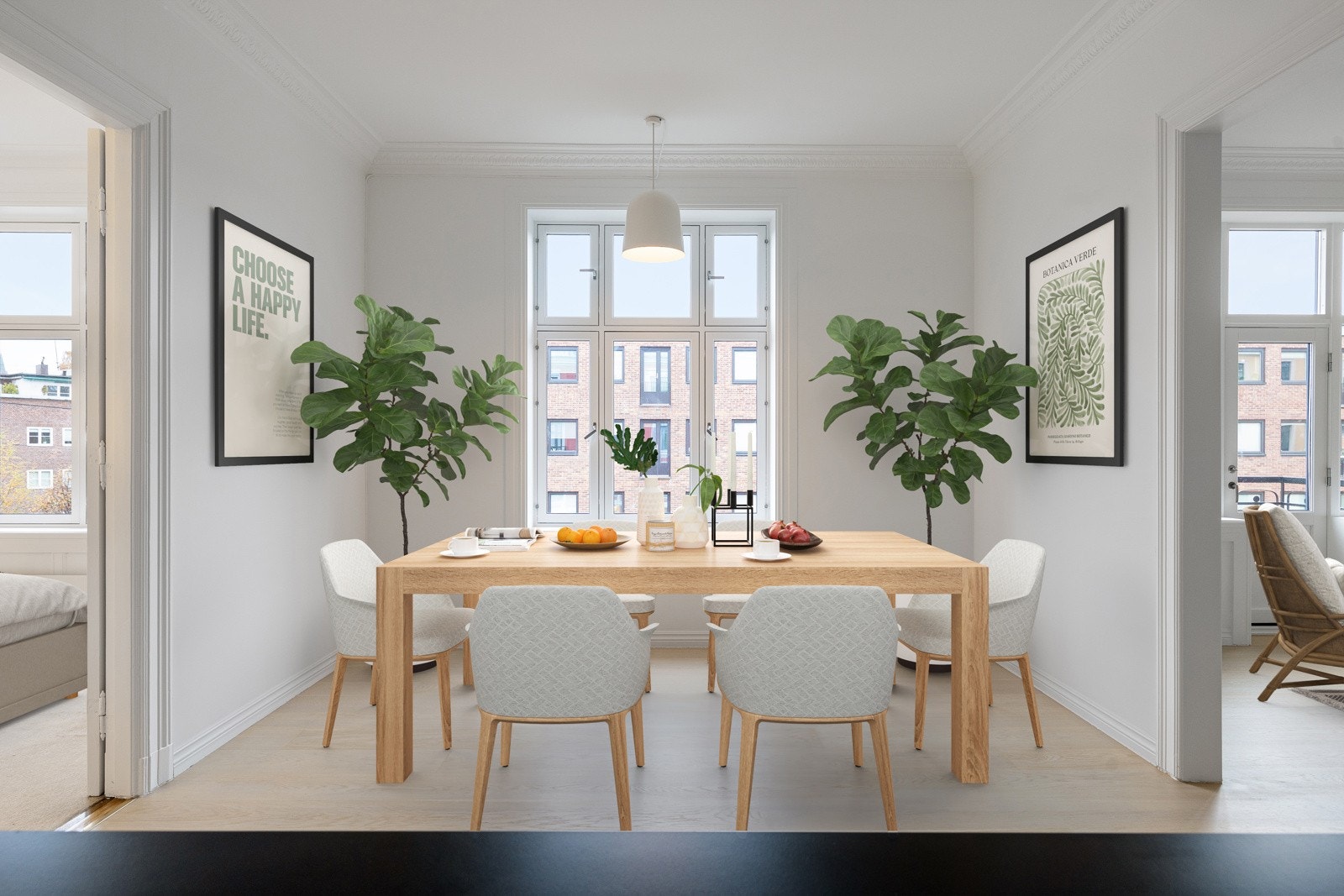 Smakfullt og innflyttingsklart! Bildet er laget med digital styling. Galleribilde