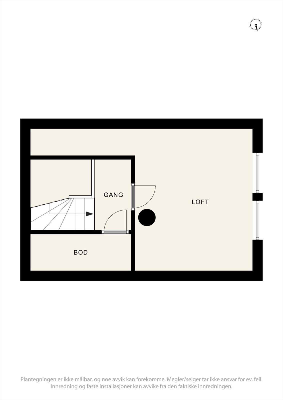 Plantegning loft Galleribilde