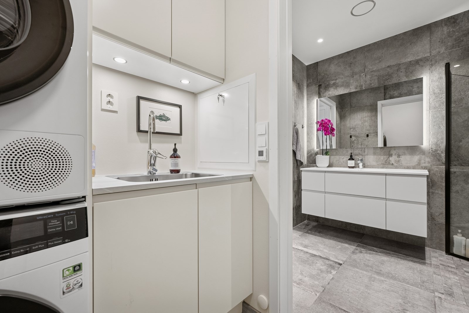 Det er eget vaskerom innenfor badet Galleribilde