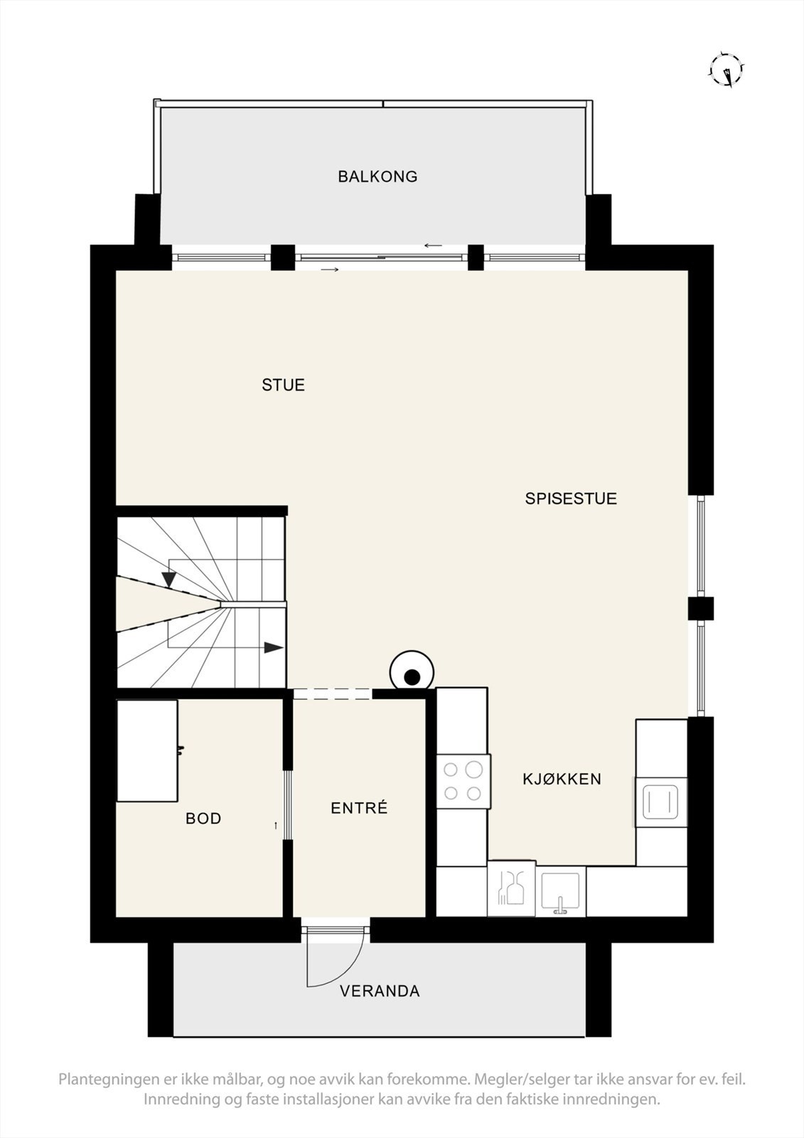 Plantegning 1. etasje Galleribilde