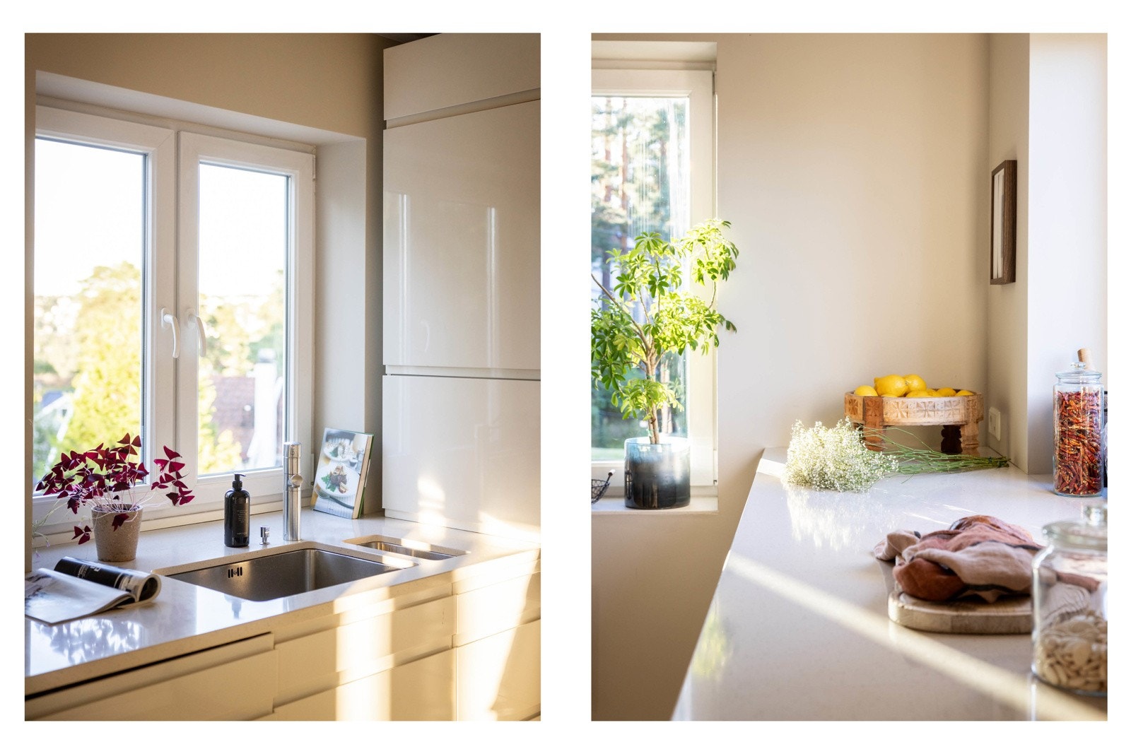 Kjøkkenet er innredet med integrerte hvitevarer fra Miele og har en fritthengende kjøkkenventilator med avtrekk ut av yttervegg. Galleribilde