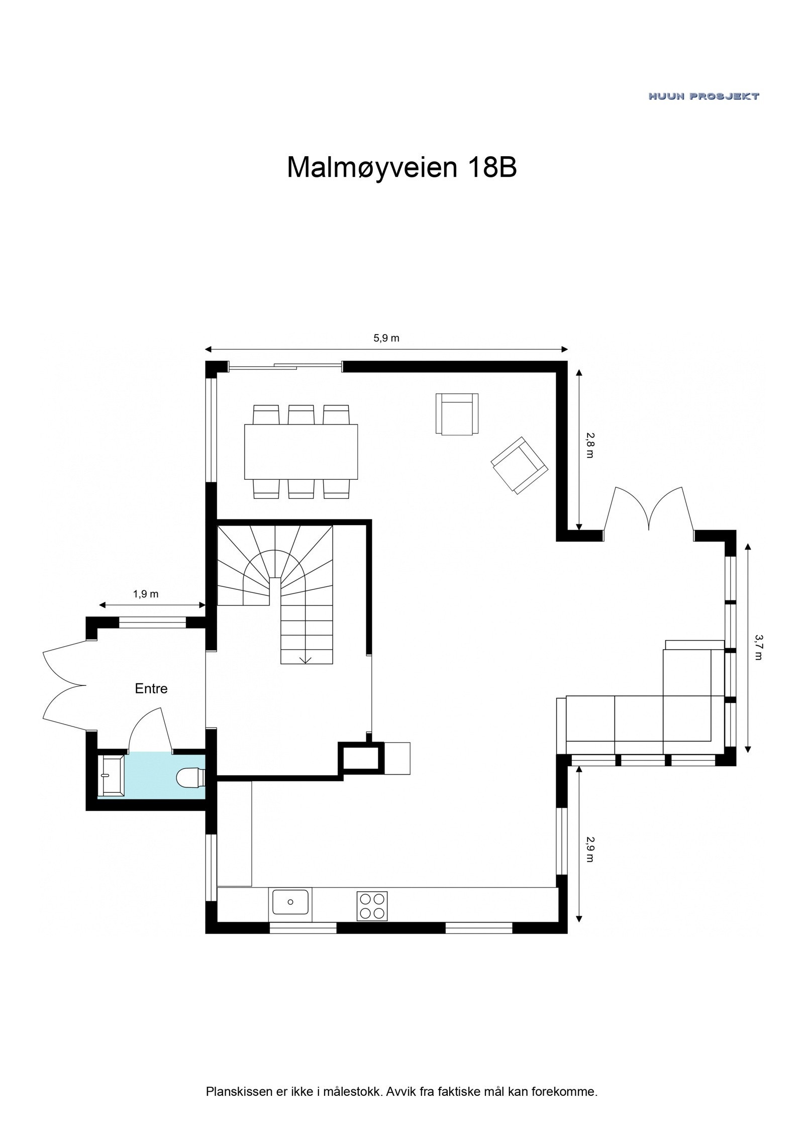 Plantegning 1. Etasje Galleribilde